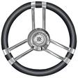 Osculati Steer.wheel C SS/black 350mm - Rattar - M45-137-01 - 1