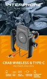 Interphone Wireless trådlös laddning, Telefonhållare 65-90mm, för 12-32mm styren - MC Mobil och tablet tillbehör - 297-2332-1 - 2
