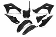 UFO Plastic kit 5-parts Black KX250F 25-.. KX450F 24-.. - Motocross plastsats - 650-K231-001 - 1
