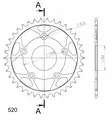 Supersprox / JT Rear sprocket 701.41 - MC Bakdrev - 27-2-701-41 - 1