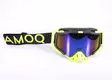 AMOQ Aster skoterglasögon, svart/gul - blå spegel - Skoterglasögon - 645-22130404-1 - 1