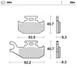 Moto-Master Bromsklossats Suzuki fram: (K)LT-A/F400 Kingquad 2008>, LT-A450/500 - Motocross bromsbelägg - 235-096321 - 1