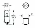 Glödlampa 12v 3w Ba 9s - MC Glödlampor - 12-71631 - 1