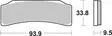 SBS Bromsklossats Dual Sinter 1 889DS-1 - MC Bromsbelägg - 23-889DS-1 - 2