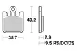 SBS Bromsklossats Dual Sinter 788DS-1 - MC Bromsbelägg - 23-788DS-1 - 1