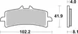 SBS Bromsklossats Dual Sinter 901DS-1 - MC Bromsbelägg - 23-901DS-1 - 1