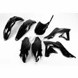 UFO Plastkit 5-delar KXF250 14-16 Svart 001 - Motocross plastsats - 650-K221-001 - 1