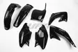 UFO Plastkit 5-delar Svart CR125/250 02-03 - Motocross plastsats - 650-K101-001 - 1