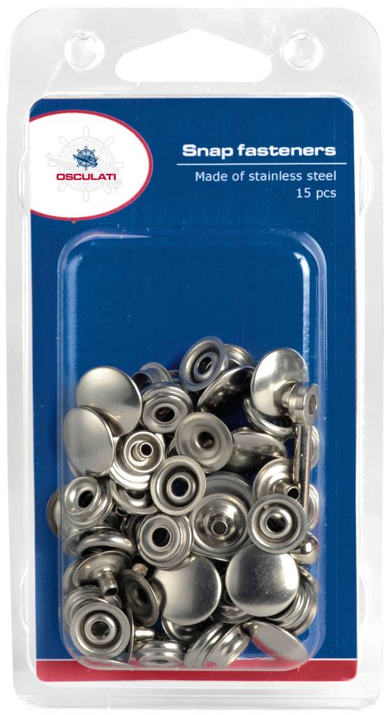 Set 15 stud press fasteners blister - Däcksbeslag och tillbehör - M10-301-01 - 1