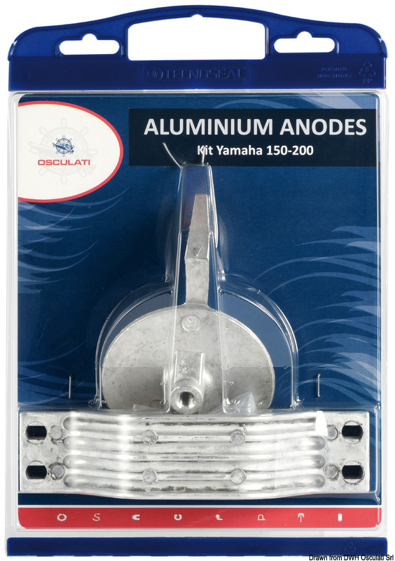 Osculati Anodsats Alu Yamaha 150/200hv - Anoder - M43-350-01 - 1