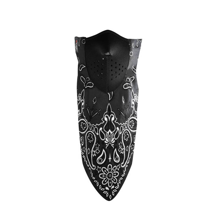 ZanHeadgear NeoDanna bomull/neopren mask, Black Paisley - Hjälmhuvor och balaclavas - WNEO101 - 1