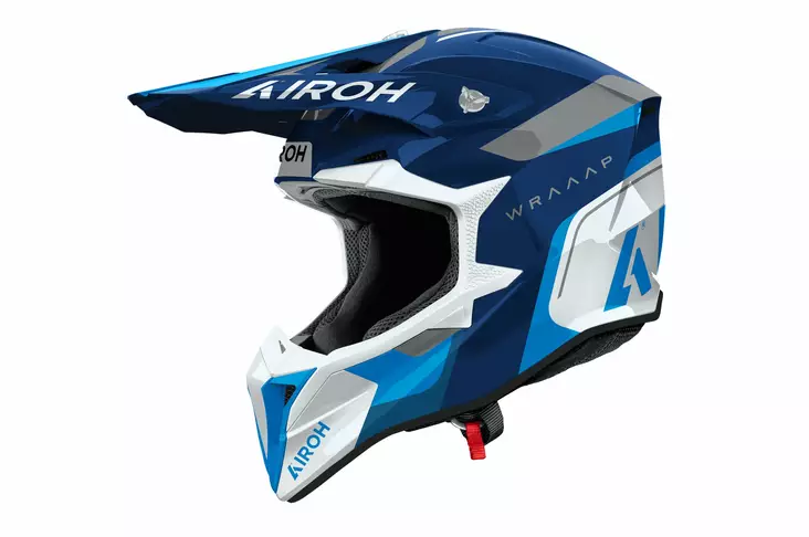 Crosshjälm Airoh Wraaap Conquer, blå blank - Crosshjälmar - 57-26031 - 1