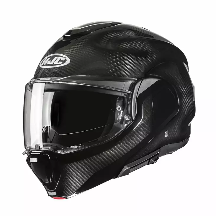 HJC Hjälm F100 Carbon, svart - MC öppningsbara och öppna hjälmar - 630-25081 - 1