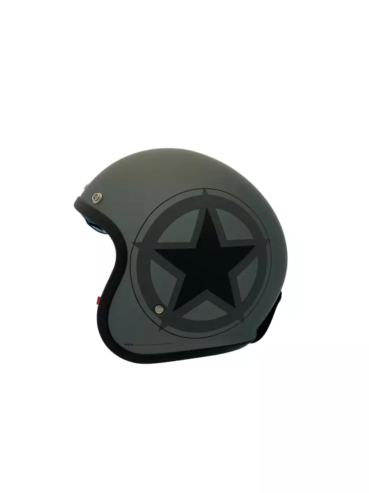 MC-hjälm APEX JI100 Star, matt svart/grå - MC öppningsbara och öppna hjälmar - 700-25331 - 1