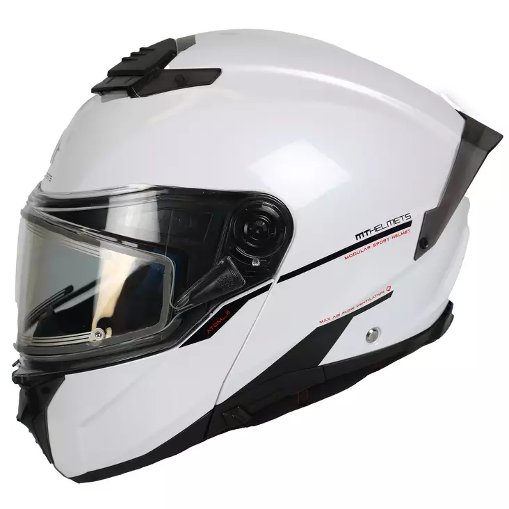 MT Atom 2 SV Ã¶ppningsbar snÃ¶skooter hjÃ¤lm, vit - Snöskoterhjälmar - W1349000001 - 1