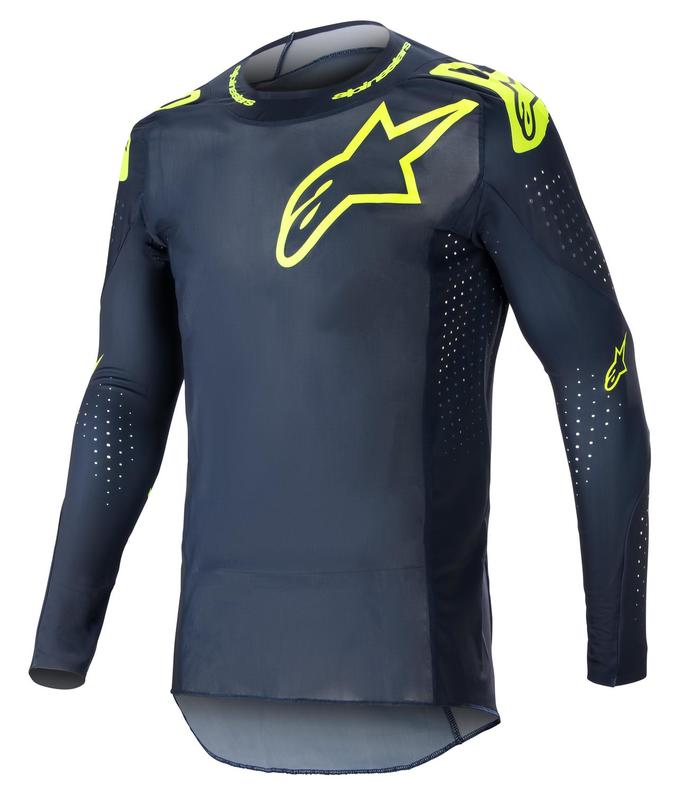 Alpinestars crosströja Supertech Bruin Blå/Gul Fluo - Crosströjor - D437551 - 2