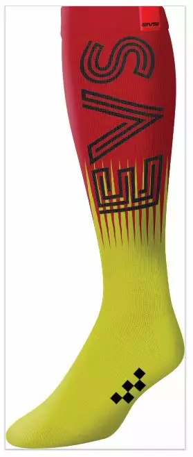 EVS MOTO SOCK-TORINO Hi-Viz gul/röd - Vristskydd och handledskydd - 642-8030-1 - 1