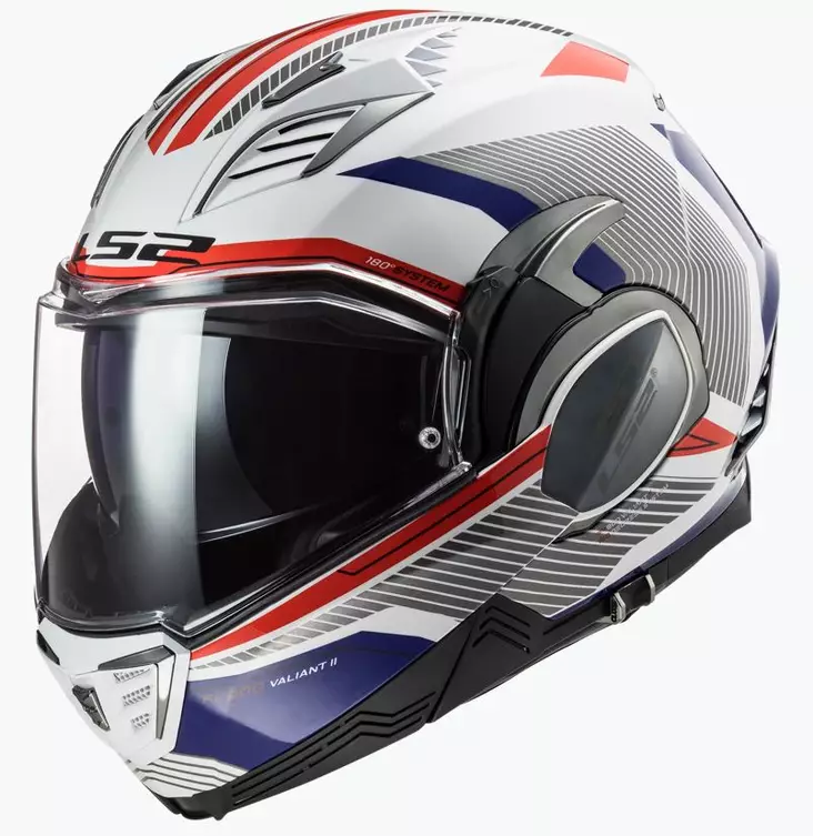 Öppningsbar hjälm LS2 FF900 Valiant II Revo, röd/blå - MC öppningsbara och öppna hjälmar - 636-2111-1 - 1