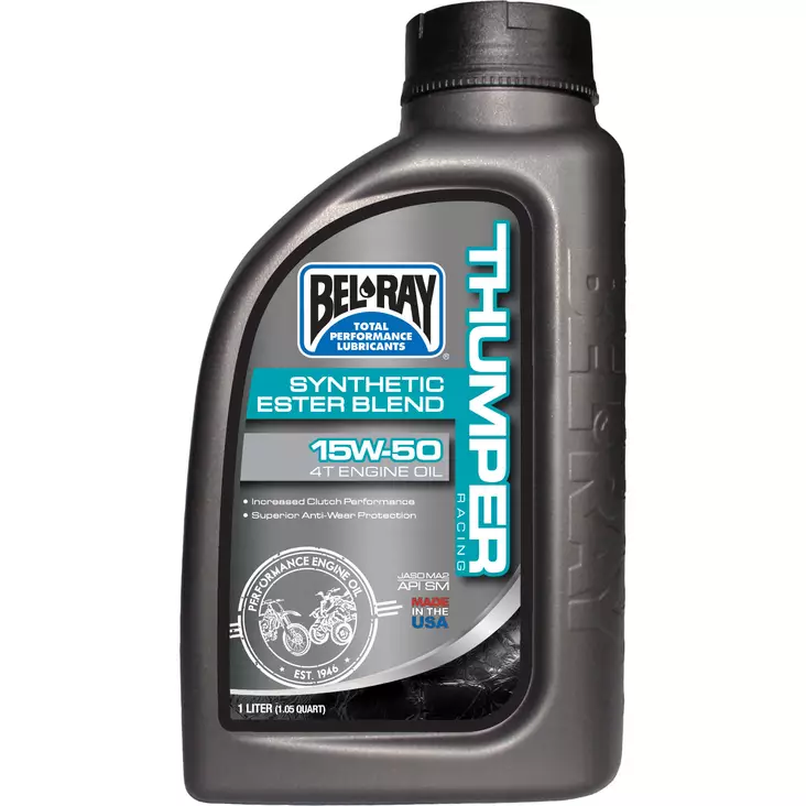 Bel-Ray Thumper Racing 10W-40 Synthetic Ester Blend 4T Engine Oil 1L - 4-T Motoroljor - 55-818-001 - 1