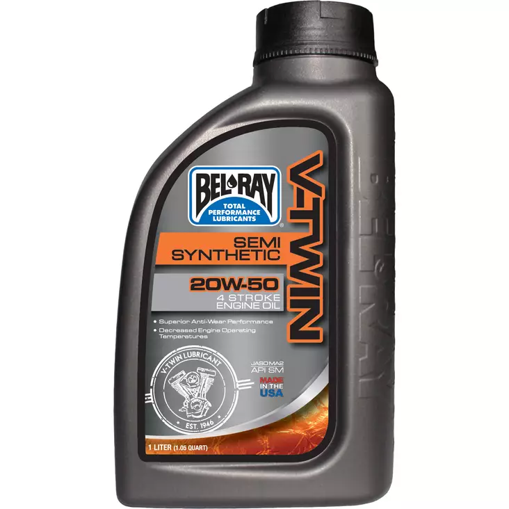 Bel-Ray V-Twin 20W-50 Semi-Synthetic Engine Oil 1L - 4-T Motoroljor - 55-901-001 - 1