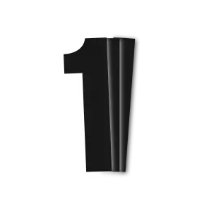 Blackbird siffror svart 3s13x7cm #1 - Motocross nummerdekaler - 381-5047-20-1 - 1