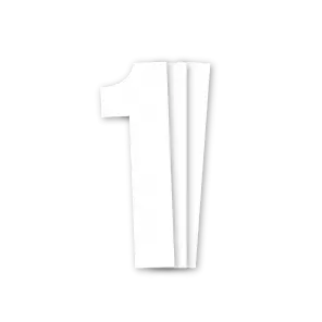 Blackbird siffror vit 3st/sats 13x7cm #1 - Motocross nummerdekaler - 381-5047-10-1 - 1