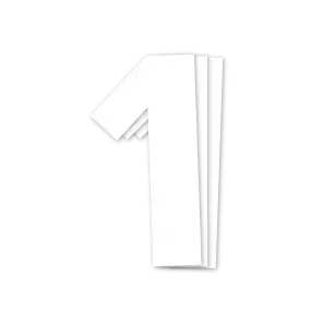 Blackbird siffror vit 3st/sats 16x7,5cm #1 - Motocross nummerdekaler - 381-5048-10-1 - 1