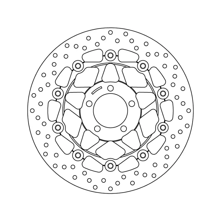 Brembo Serie Oro Bromsskiva floating - MC Bromsskivor - 232-78B40841 - 1