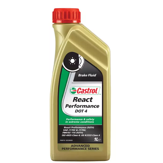 Castrol Bromsvätska React Performance DOT 4 1 L - Bromsvätskor - 55-456-001 - 1