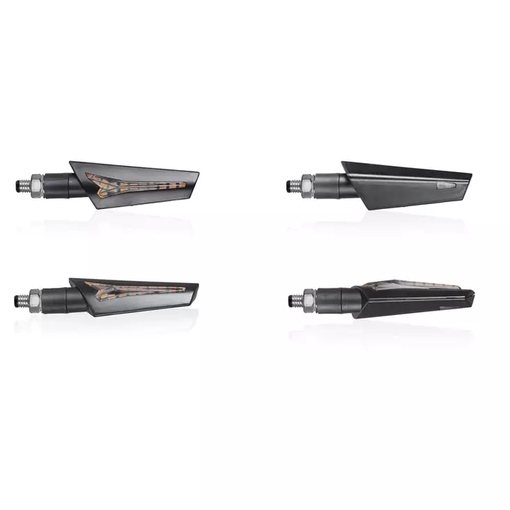 Chaft Harper LED indicator, black, pair - MC Blinkers - IN1131 - 1