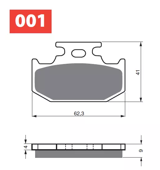 GOLDFREN Bromsbelägg 001 Ceramic Carbon K1 - Motocross bromsbelägg - 46-12-001 - 1