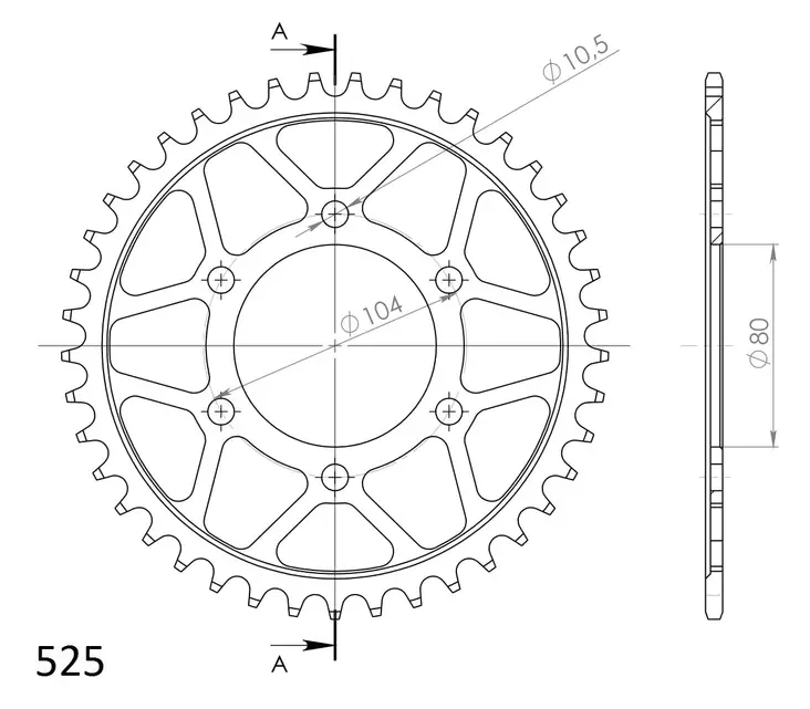 Supersprox / JT Rear sprocket 1489.41 - MC Bakdrev - 27-2-1489-41 - 1