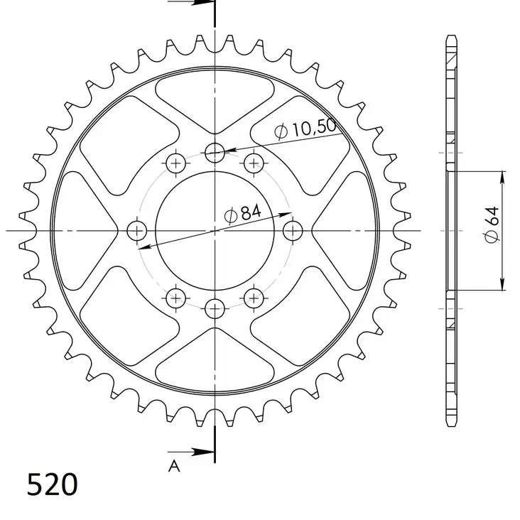 Supersprox / JT Rear sprocket 1826.41 - MC Bakdrev - 27-2-1826-41 - 1