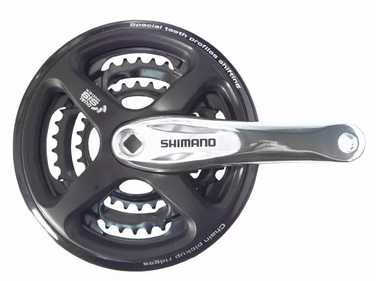 Vevparti SHIMANO FC-TY501 48/38/28, 170mm Alu, djup 9, 5mm, svart - Pedalvevspar - 66671 - 1
