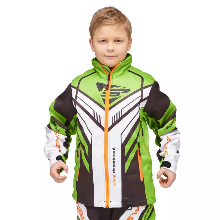 Sweep Racing Division 2.0 youth jacka svart/vit/grön/orange 130/140 - Skoterutrustning för barn - 537-2072-1 - 1