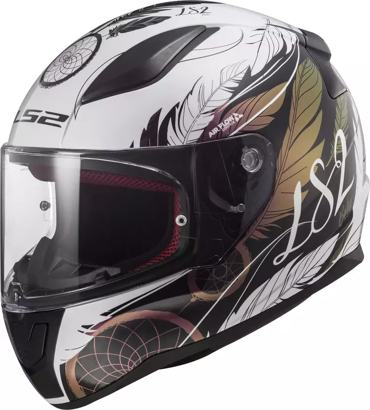 Barn motorcykelhjälm LS2 FF353 Rapid Mini Monster, vit/blå - Barns MC hjälmar - 636-1916-1 - 1