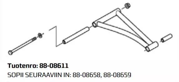 Sno-X Bussningssats till A-arm Arctic Cat - Snöskoter bussningar - 88-08611 - 1