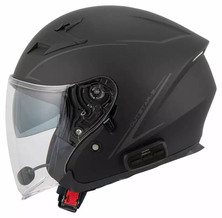 Motorcykelhjälm Sena Outstar, mattsvart - MC öppningsbara och öppna hjälmar - 298-3-23009-1 - 1