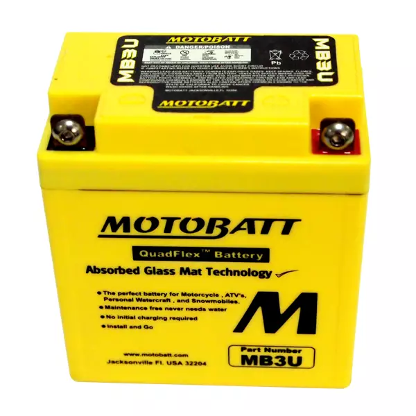 MOTOBATT batteri MB3U Factory sealed - Motorbatt batteri - 14-501 - 1