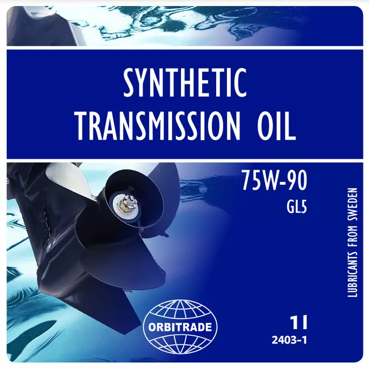 Orbitrade, Gearcase oil synthetic 75w90, 1L - Marin oljor - 117-6-2403-1 - 1
