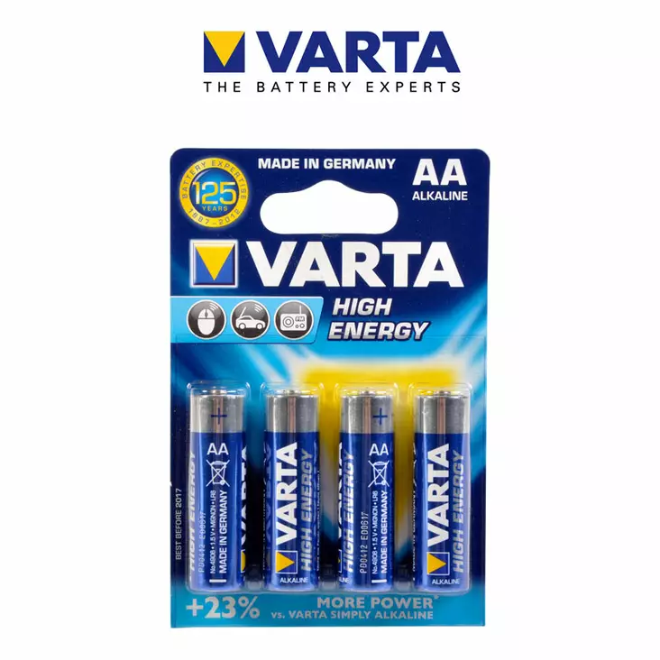 Batteri VARTA LR6 AA 1,5 V, 4st/förp - Lyktor och delar - 62721 - 1