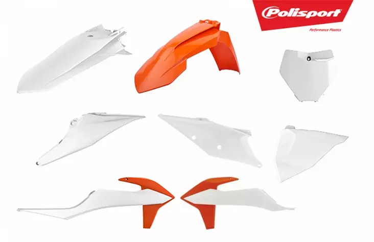 Polisport plastkit SX/SX-F 19-22, Helt KTM Orange - Motocross plastsats - 178-90811 - 1