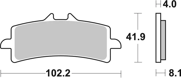 SBS Bromsklossats Dual Sinter 901DS-1 - MC Bromsbelägg - 23-901DS-1 - 1