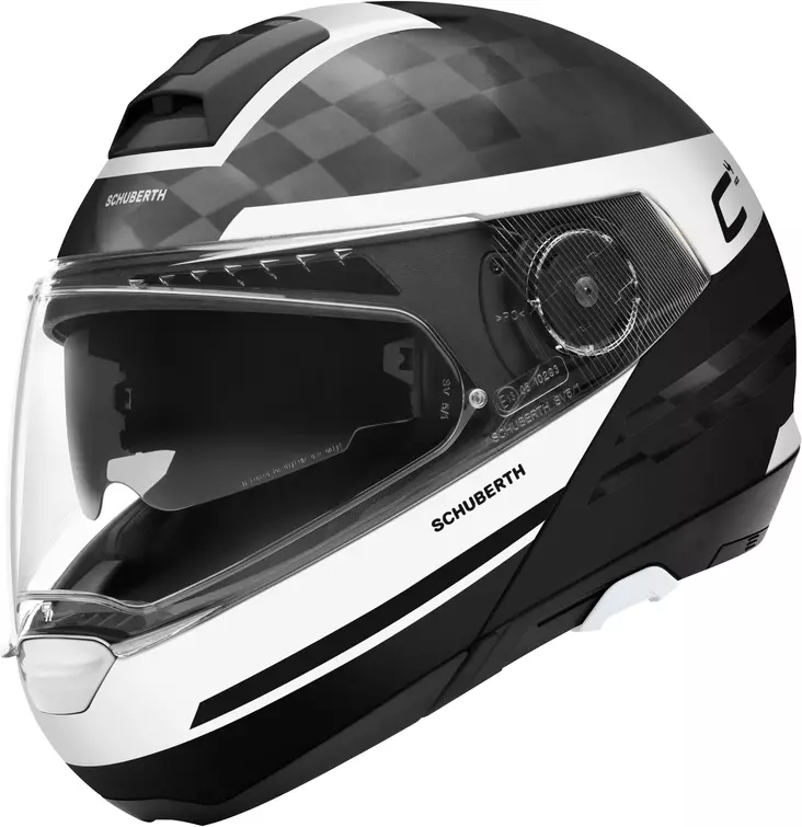 Öppningsbara hjälm Schuberth C4 Pro Carbon Tempest, vit - MC öppningsbara och öppna hjälmar - 51-1902-1 - 1