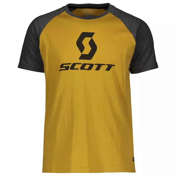 SCOTT Tee 10 Icon Raglan ochre gul /mörkgrå - T-tröjor - 625-2022-1 - 1