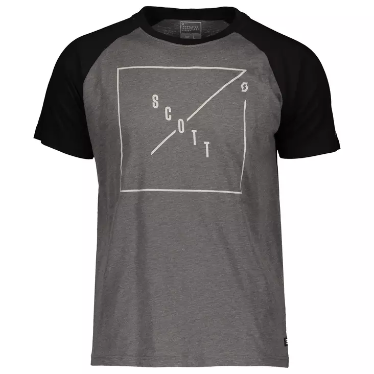 SCOTT Tee 30 Casual Raglan slub mörkgrå /black - T-tröjor - 625-2025-1 - 1