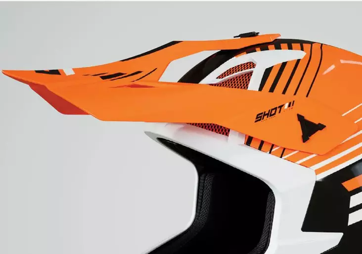 SHOT Skärm Lite Fury Svart/Neon/Orange Glossy - Hjälm reservdelar - 610-9-2202-01 - 1