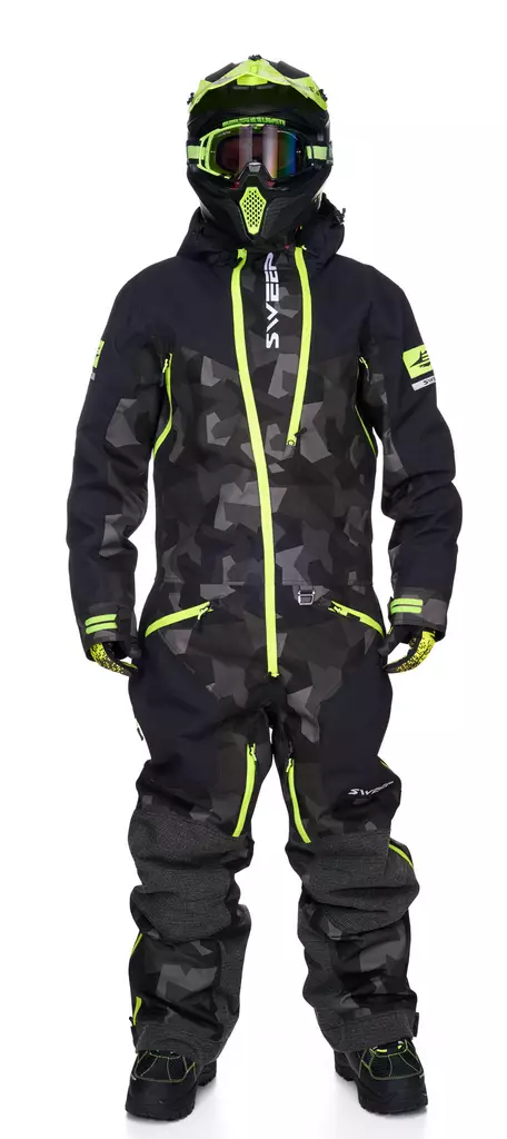 Sweep Peak Insulated snöskoteroverall, svart/camo/gul - Skoteroveraller - TSPEAIN-021 - 1