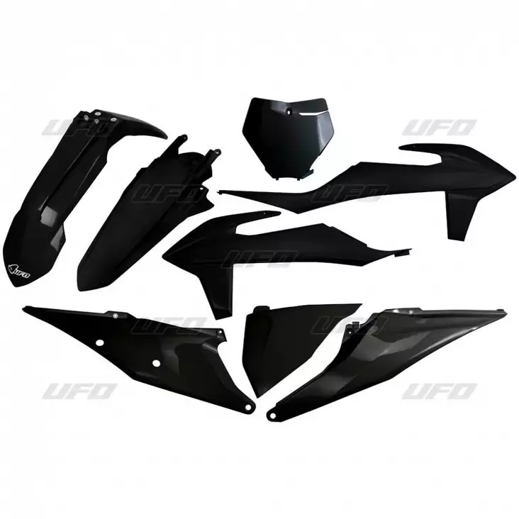 UFO Plastkit 5-delar KTM SX/SXF125-450 19- Svart 001 - Motocross plastsats - 650-K522-001 - 1