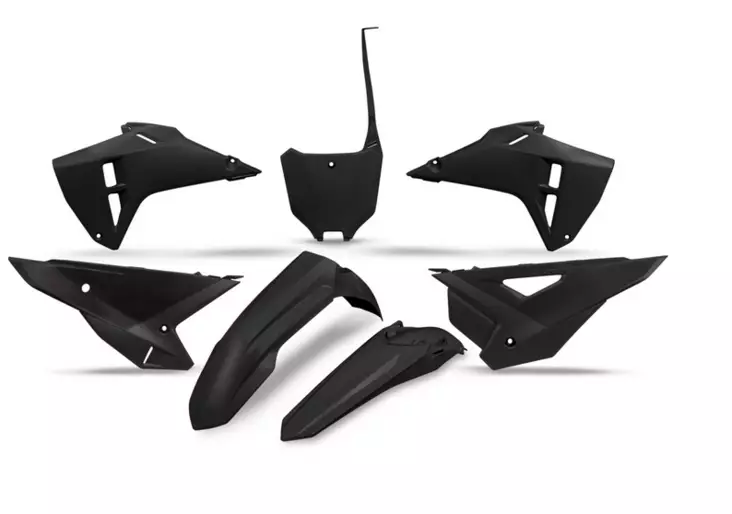 UFO Plastic kit 5-parts Black CRF250R 25-. CRF450R 25-.. - Motocross plastsats - 650-K127-001 - 2